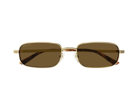 gucci gg1457s 002|Rectangular frame sunglasses in gold.